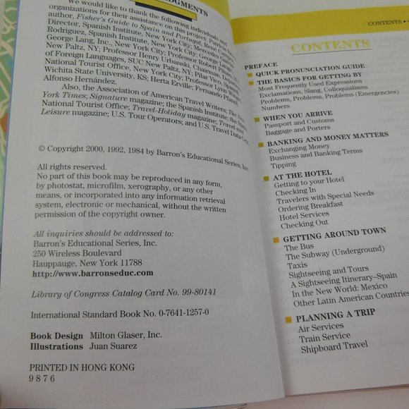 Spanish at a Glance: Phrase Book Dictionary for Travelers - Picture 6 of 7